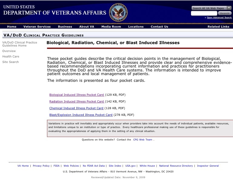 US Veterans Health Radiation Introduction